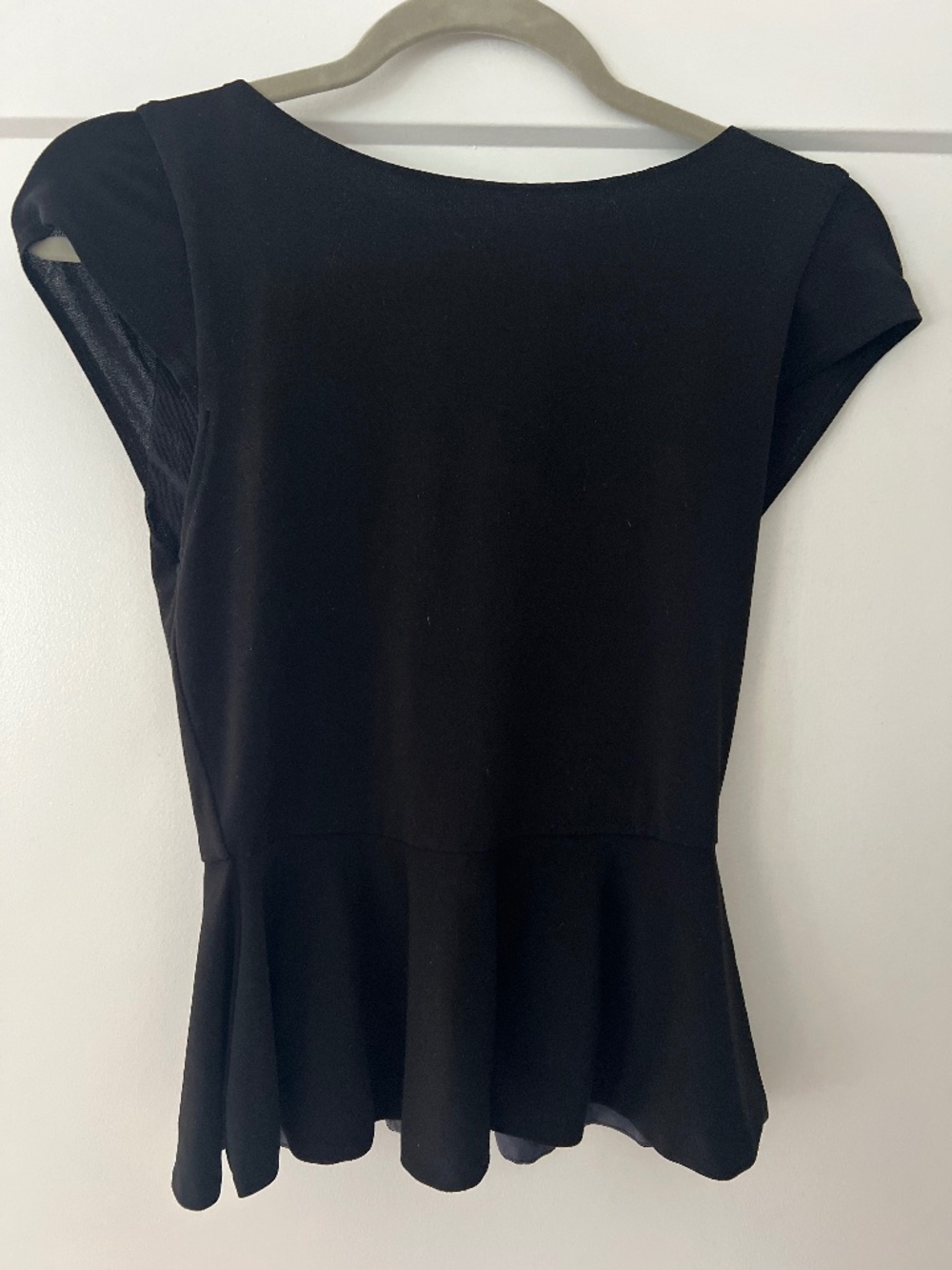 Alice and Olivia Women's Peplum Black Top- Size 0